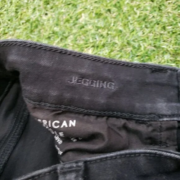 American Eagle Jegging Next Level Stretch Womens Size 4 Black 4756 - Picture 5 of 10